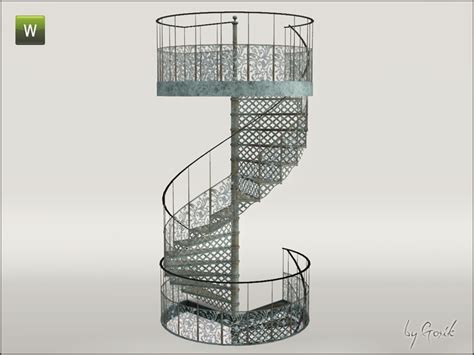 Gosik S Ornament Spiral Stairs And Railings The Sims