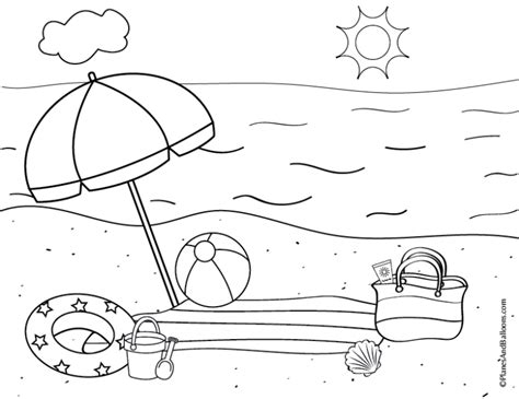 Coloring Book Pages Beach Coloring Pages