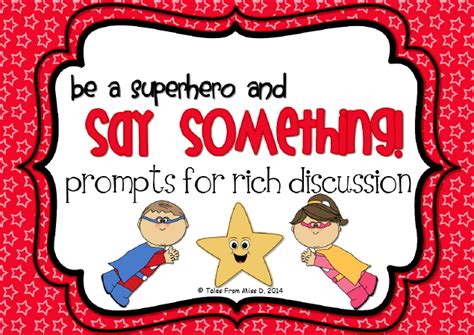 Tales From Miss D Say Something Comprehension Strategy