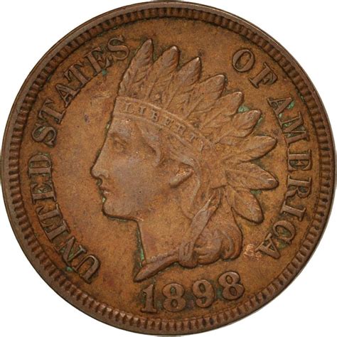 One Cent 1898 Indian Head Coin From United States Online Coin Club