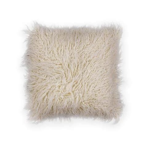 Kas Rugs Classy Shag Cream Solid Hypoallergenic Polyester 18 In X 18