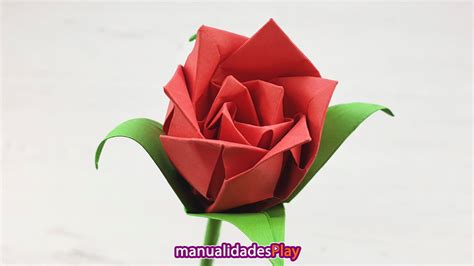 Cómo Hacer Una Rosa De Papel ¡origami Fácil Manualidades Play