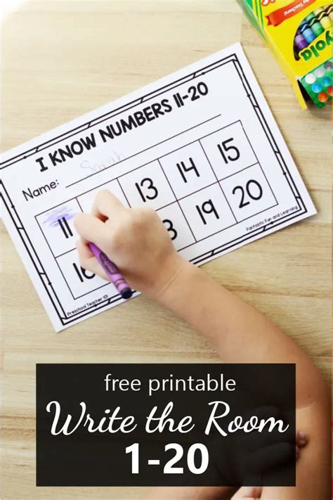 Free Printable Read And Write Numbers 1 To 20 Math Game Numbers