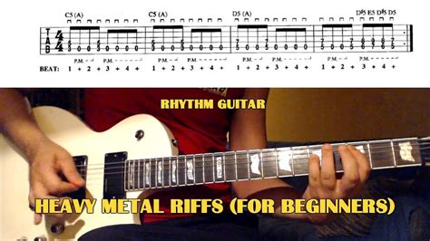 5 Heavy Metal Guitar Riffs For Beginners Guitar Lesson Tutorial With