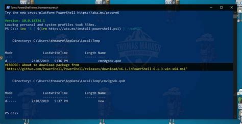 How To Install And Update Powershell 6 Thomas Maurer
