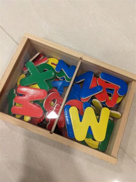 Melissa Doug Wooden Magnetic Alphabet And Numbers Hobbies And Toys Toys