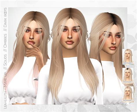 Moonflowersims Leahlillith Make Up Hair Retextured 65 Colors