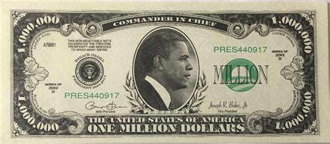 1 000 000 Dollars Obama United States Numista
