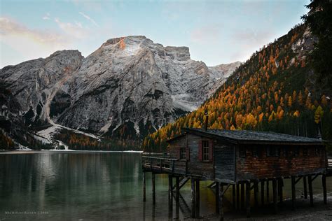Dolomites Lago Di Braies Sunrise A Colorful Affair