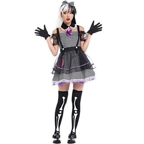 Mv Halloween Maid Costume Masquerade Party Dress Sexy Maid Horror Theme