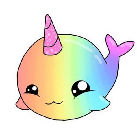 Narwhal Clipart Rainbow Hanna Youtube Cute Little Drawings Cute