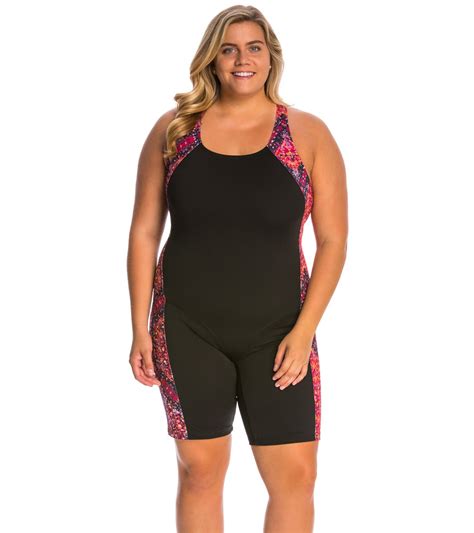 Eq Swimwear Plus Size Glide Unitard Swimsuit At