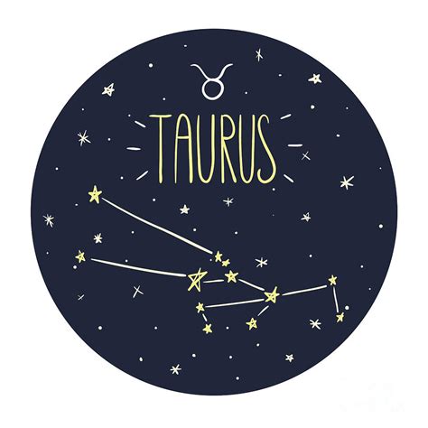 Zodiac Signs Doodle Set Taurus Digital Art By Radiocat Pixels