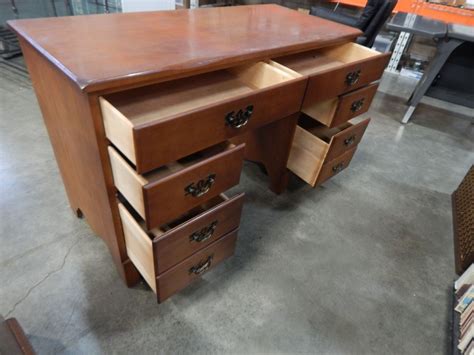 krug maple double pedestal desk