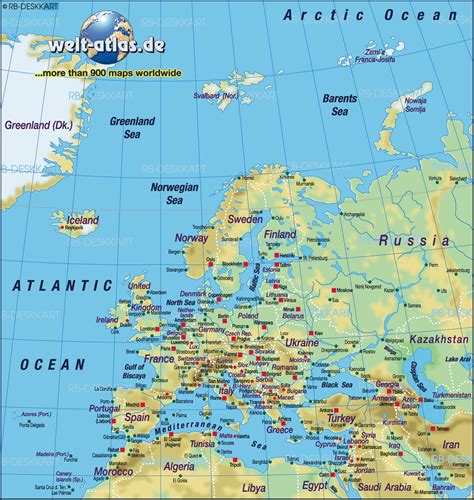 Map Of Europe Map Of The World Physical Map In The Atlas Of The