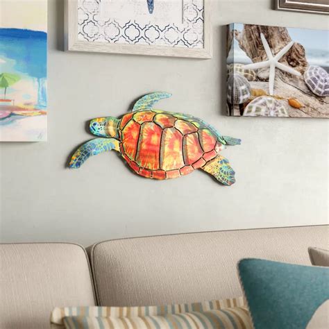 The loggerhead sea turtle (caretta caretta) is a marine sea turtle that gets its common name from it. Sea Turtle Handmade Metal Wall Décor | Metal wall decor ...