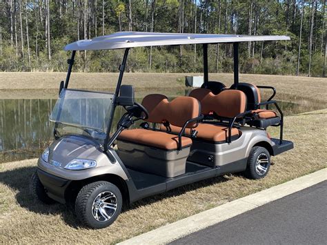2022 Advanced Ev 6 Passenger Champagne Street Legal Golf Cart With