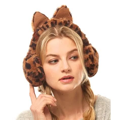 Earmuffs Leopard Faux Fur Kattbutiken