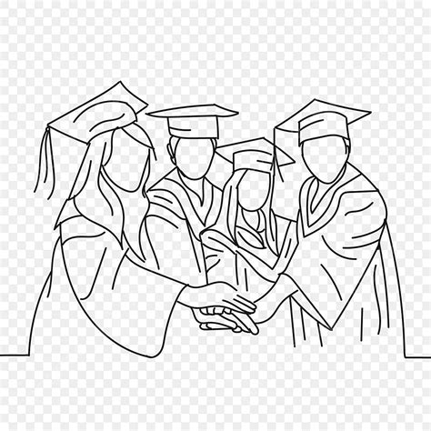 Abstract Line Drawing Person Graduate Graduation Person Drawing
