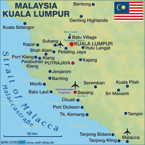 Map Of Kuala Lumpur Region In Malaysia Welt Atlasde