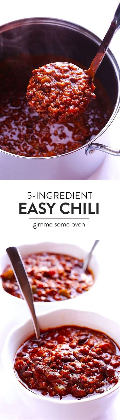 Nice 5 Ingredient Easy Chili Recipe Delicious Chili Recipe Diy Food