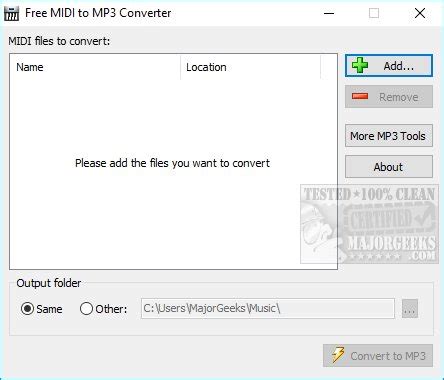 Click button convert to start upload your file. Download Free MIDI to MP3 Converter - MajorGeeks