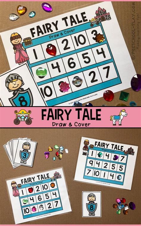 Fairy Tale Draw And Cover Math Center Activity For Preschool Pre K And