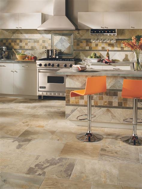 Tiles reflect sound, so tile floors can contribute to noisy environments. Kitchen Ceramic Tile Ideas - DIY Design & Decor