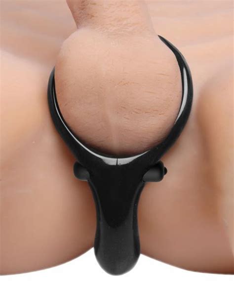 The Mystic Vibrating Cock Ring With Taint Stimulator On