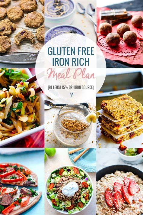 Iron Rich Healthy Gluten Free Meal Plan Ideas {15% DRI or ...