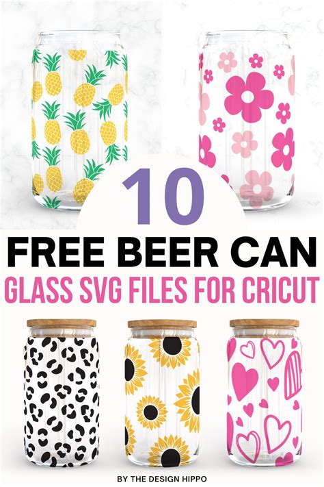 10 Free Libbey Beer Can Glass Wrap Svg Files For Cricut
