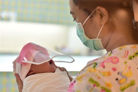 Do not visit public areas. Newborns Are Getting Tiny Face Shields So They Could Be ...