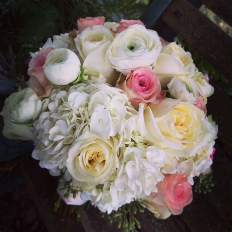 Bridal Bouquet With Hydrangeas Roses And Ranunculus Bridal Bouquet