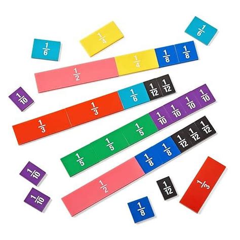 Hand2mind Plastic Double Sided Decimal And Fraction Tiles Montessori