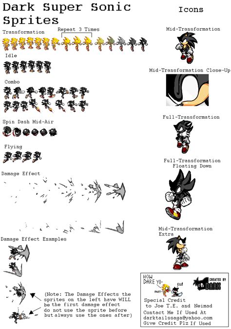 Dark Turbo Sonic Sprites Update 3 By Phantom644 On De