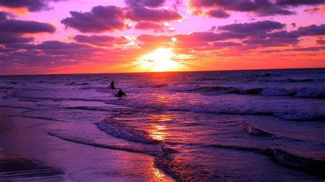 Free Download Purple Beach Sunset Wallpaper Purple Beach Sunset