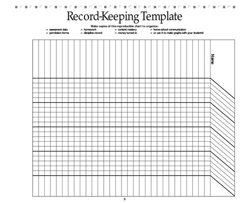 Free Printable Record Keeping Forms Grade Book Printable Teacher