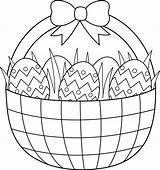 Easter Coloring Basket sketch template