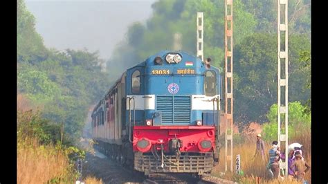 High Speed Diesel Trains Over Gradients Konkan Railway Winter Action