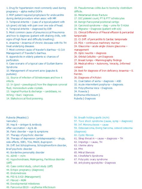 Comprehensive Review Of Common Medical Conditions Their Presentations