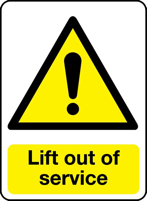 Lift Out Of Service Sign Stocksigns