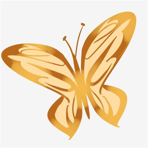 Golden Butterflies Png Transparent Golden Pretty Butterfly Illustration Butterfly Clipart
