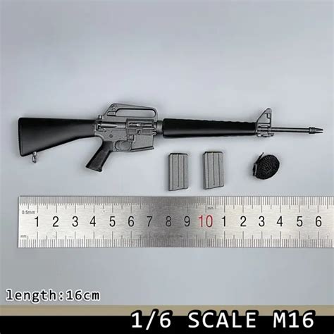 16 Wwii M16 Gun Rifle Weapon Model Fit 12in Male Action Figure Doll