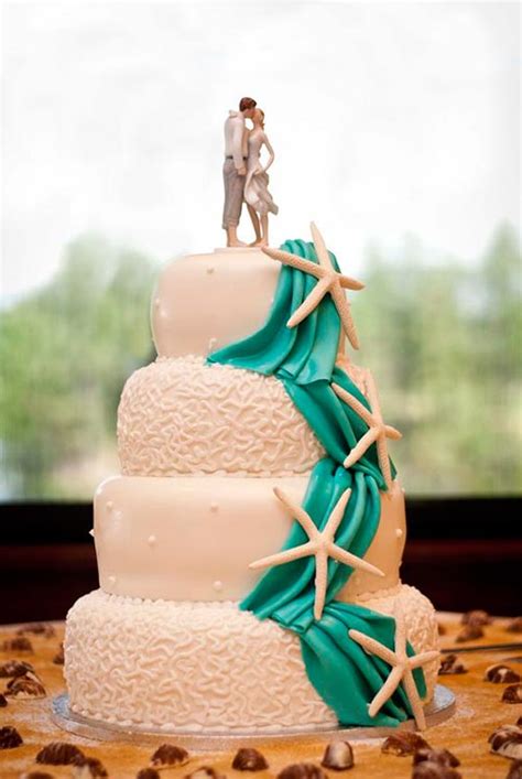 11 Spectacular Designs Of Beach Wedding Cake