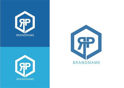 Premium Vector | Modern monogram initial letter rp logo design template