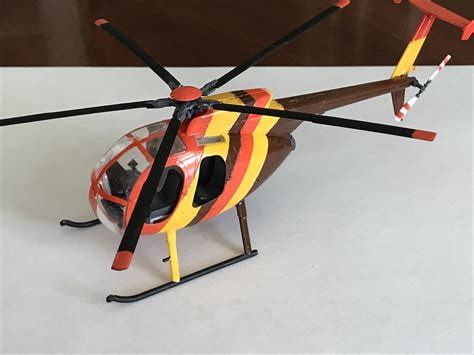 Hughes 500d Police Helicopter Plastic Model Helicopter Kit 148