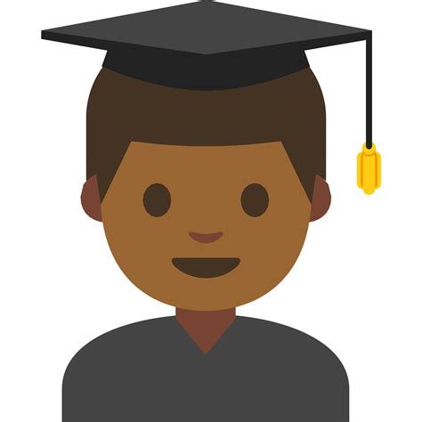 👨🏾‍🎓 男学生 中等 深肤色 Emoji图片下载 高清大图、动画图像和矢量图形 Emojiall