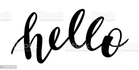 Hello Word Hand Lettering Vector Greetings Elements For Cards Banners