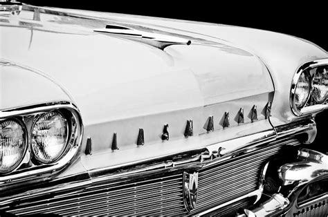 1958 Oldsmobile Super 88 Grille Emblems Hood Orament Photograph By