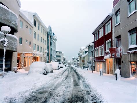 Reykjavík Iceland In Record Snowfall Beautiful Winter Wonderland We
